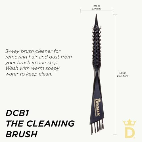 Denman DBC1 Hairbrush Cleaning Brush - Effortless Hairbrush Cleaner for All Brush Types Avelisse