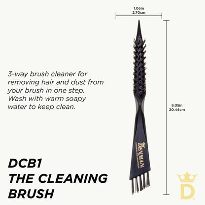 Denman DBC1 Hairbrush Cleaning Brush - Effortless Hairbrush Cleaner for All Brush Types Avelisse