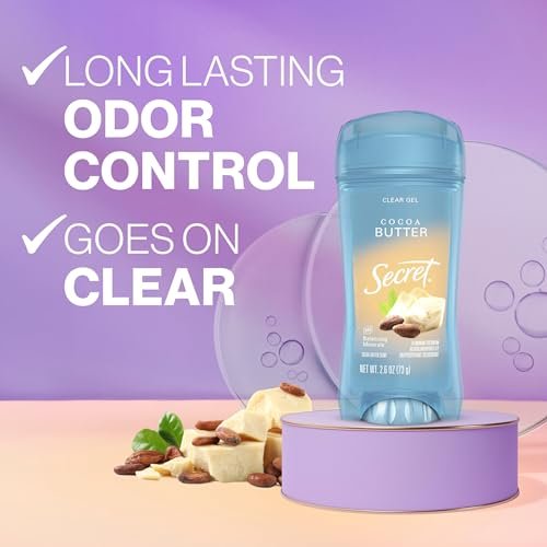 Secret Fresh Antiperspirant Deodorant for Women, 72hr Breathable Sweat & Odor Protection, Instant Freshness & Gentle, PH Balancing Minerals, Invisible Solid, Cocoa Butter Scent, 2.6 oz - görsel 4