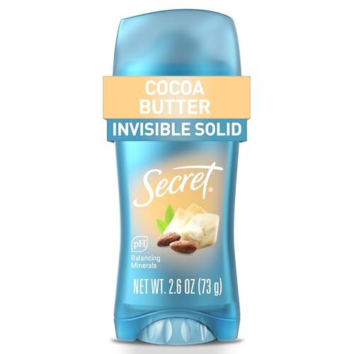 Secret Fresh Antiperspirant Deodorant for Women, 72hr Breathable Sweat & Odor Protection, Instant Freshness & Gentle, PH Balancing Minerals, Invisible Solid, Cocoa Butter Scent, 2.6 oz - görsel 2