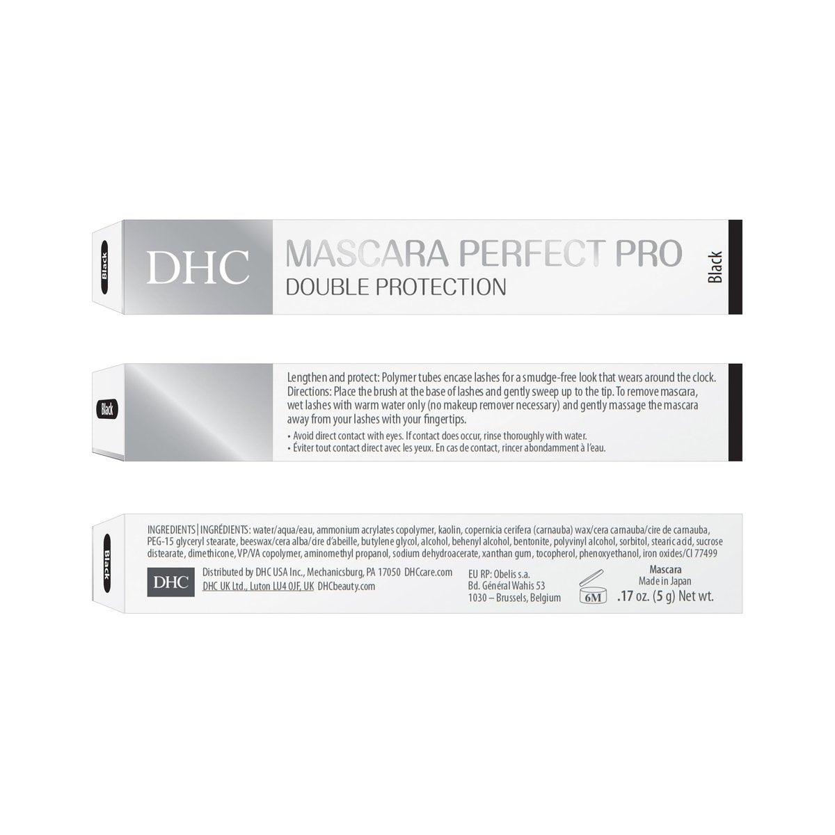 DHC Mascara Perfect Pro Double Protection - Water Resistant Lengthening Mascara with Tubing Technology, All-Day Wear, Black - görsel 16