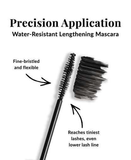 DHC Mascara Perfect Pro Double Protection - Water Resistant Lengthening Mascara with Tubing Technology, All-Day Wear, Black