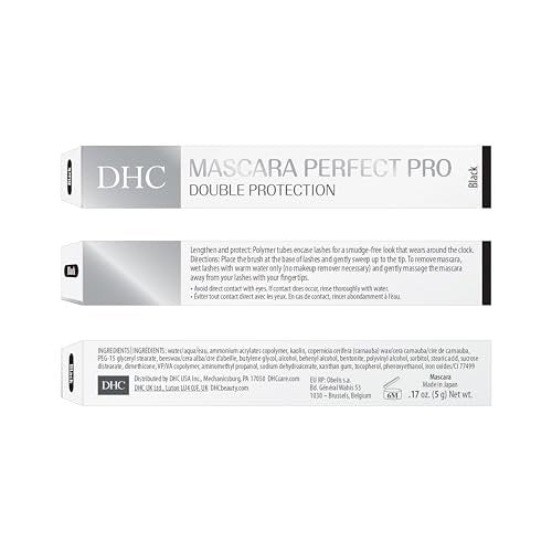 DHC Mascara Perfect Pro Double Protection - Water Resistant Lengthening Mascara with Tubing Technology, All-Day Wear, Black - görsel 15
