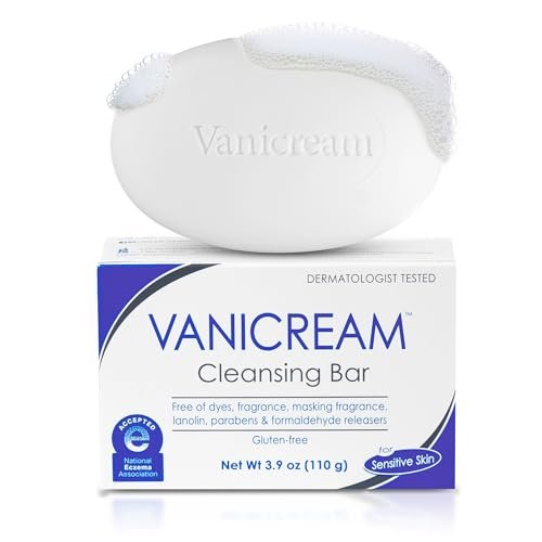 Vanicream Cleansing Bar - Fragrance Free, Gluten & Sulfate Free - For Sensitive Skin - Gently Cleanses and Moisturizes - 3.9 Ounce (Pack of 12) Avelisse