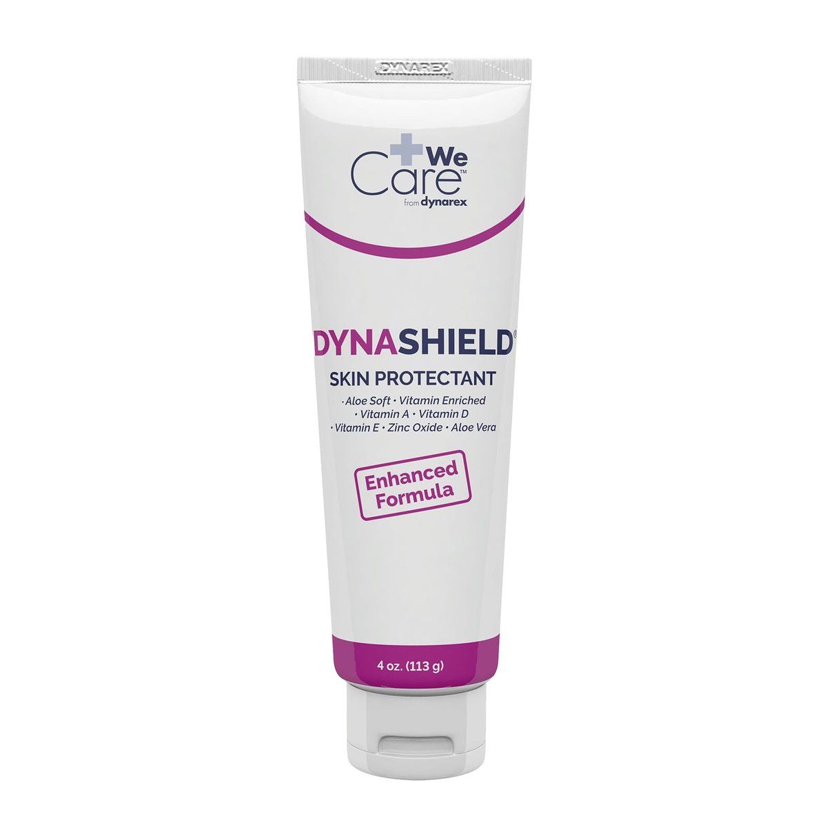 Dynarex DynaShield Skin Protectant Barrier Cream - Zinc Oxide Cream with Vitamins A, D, E, Aloe Vera - 4 oz Tube - görsel 1