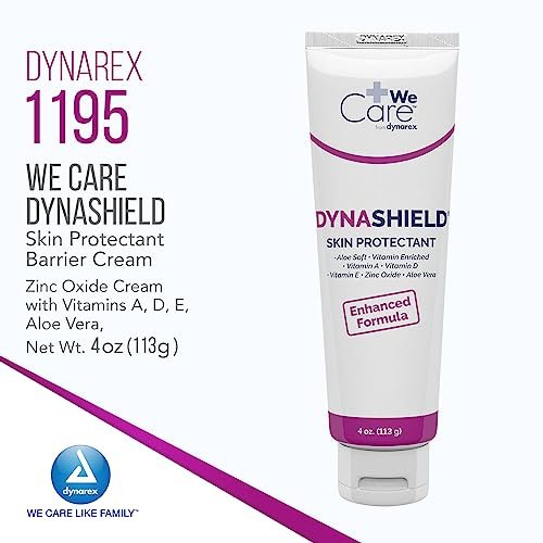 Dynarex DynaShield Skin Protectant Barrier Cream - Zinc Oxide Cream with Vitamins A, D, E, Aloe Vera - 4 oz Tube - görsel 4