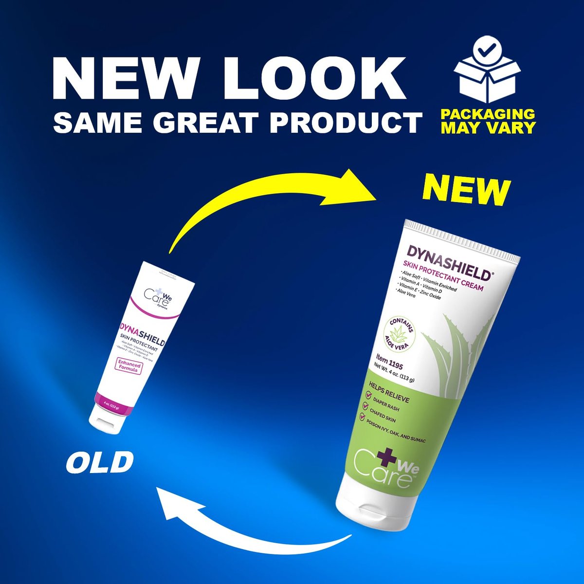 Dynarex DynaShield Skin Protectant Barrier Cream - Zinc Oxide Cream with Vitamins A, D, E, Aloe Vera - 4 oz Tube - görsel 15