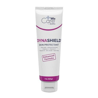 Dynarex DynaShield Skin Protectant Barrier Cream - Zinc Oxide Cream with Vitamins A, D, E, Aloe Vera - 4 oz Tube