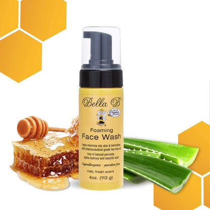 Bella B Foaming Face Wash - Pregnancy Safe Tea Tree Face Wash with Organic Ingredients, 4 oz