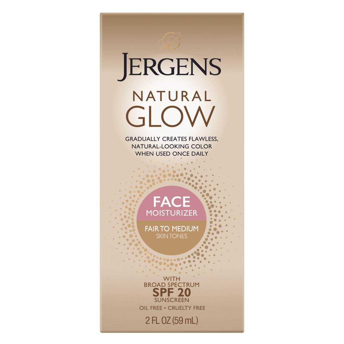 Jergens Natural Glow Daily Facial Moisturizer for Fair to Medium Skin, 2 fl oz Avelisse