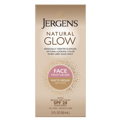 Jergens Natural Glow Daily Facial Moisturizer for Fair to Medium Skin, 2 fl oz Avelisse