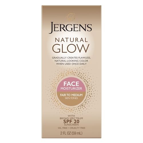 Jergens Natural Glow Daily Facial Moisturizer for Fair to Medium Skin, 2 fl oz Avelisse