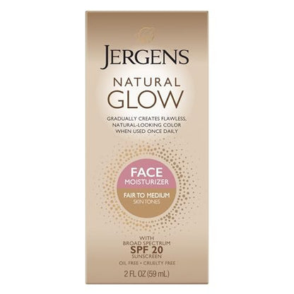 Jergens Natural Glow Daily Facial Moisturizer for Fair to Medium Skin, 2 fl oz Avelisse