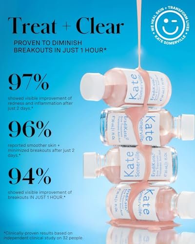 Kate Somerville EradiKate 10% Sulfur & BHA Acne Treatment – Medicated Pimple Cream & Drying Lotion for Blackheads, 1 Fl Oz Avelisse