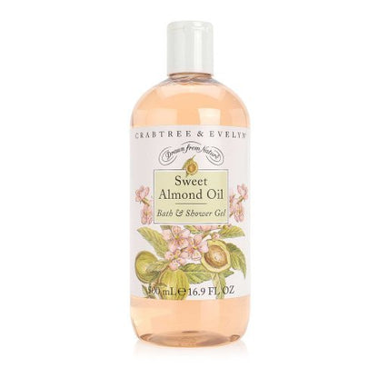 Crabtree & Evelyn Sweet Almond Oil Bath and Shower Gel, 16.9 Fl Oz Avelisse