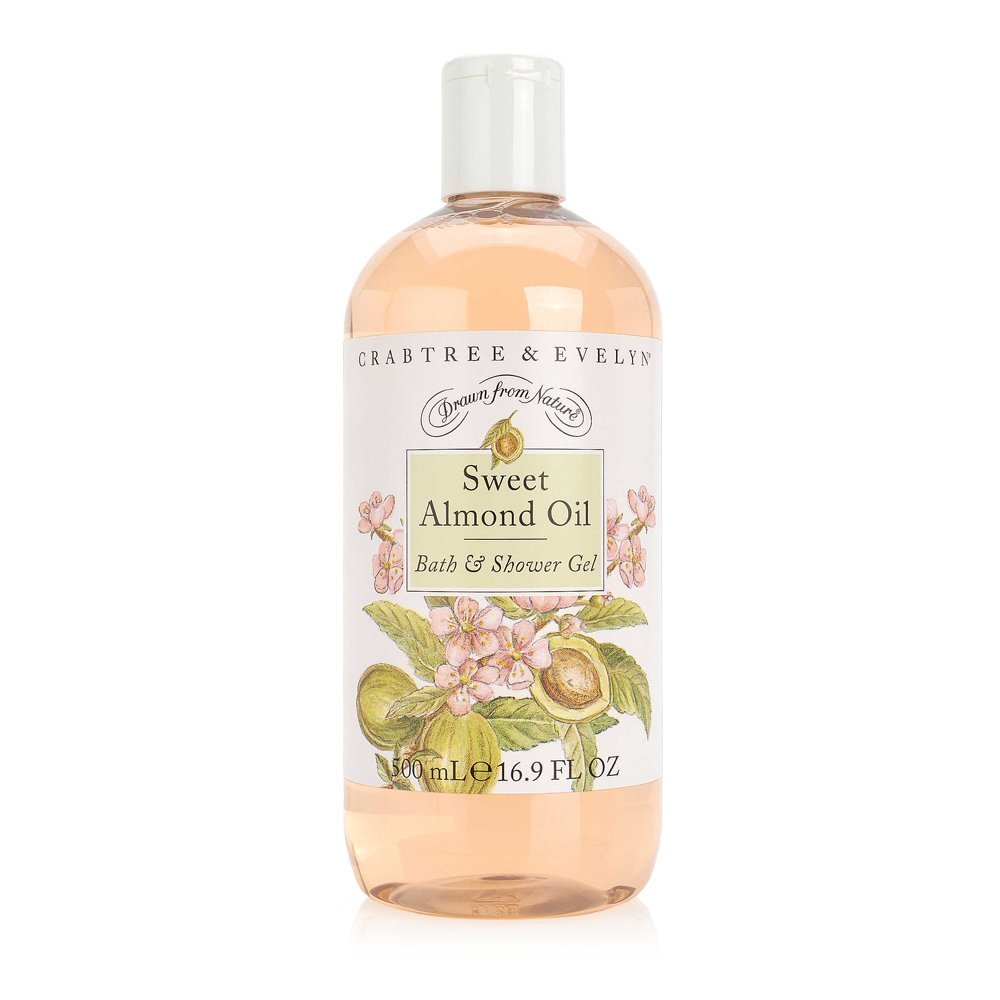 Crabtree & Evelyn Sweet Almond Oil Bath and Shower Gel, 16.9 Fl Oz Avelisse