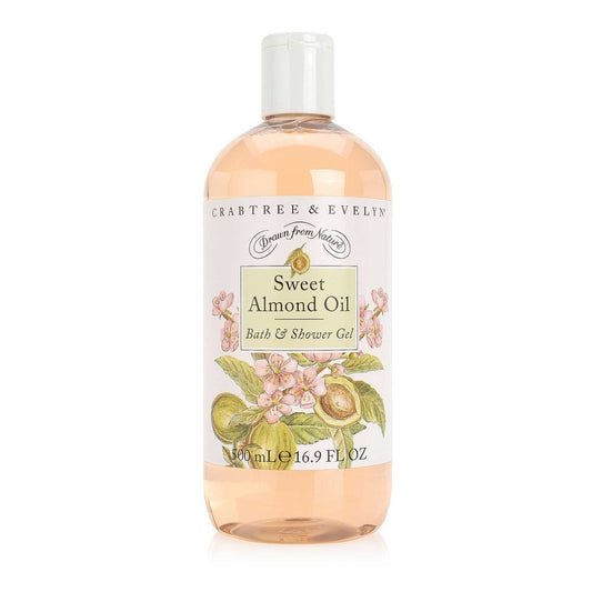 Crabtree & Evelyn Sweet Almond Oil Bath and Shower Gel, 16.9 Fl Oz Avelisse