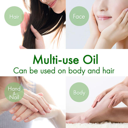 Oshima Tsubaki 100% Pure Camellia Seed Oil - Moisturizing Hair, Face, Skin & Nails - 2.03 fl oz (60ml) Avelisse