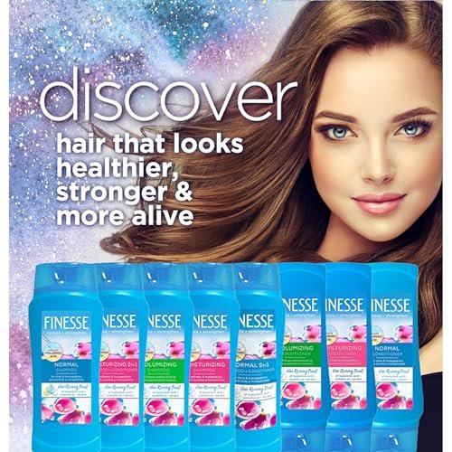 FINESSE Self Adjusting 2 in 1 Texture Enhancing Shampoo and Conditioner, 13 oz - görsel 12