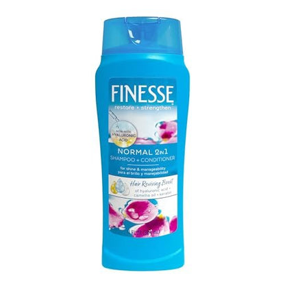 FINESSE Self Adjusting 2 in 1 Texture Enhancing Shampoo and Conditioner, 13 oz