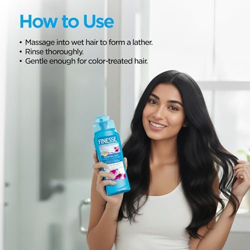 FINESSE Self Adjusting 2 in 1 Texture Enhancing Shampoo and Conditioner, 13 oz - görsel 8