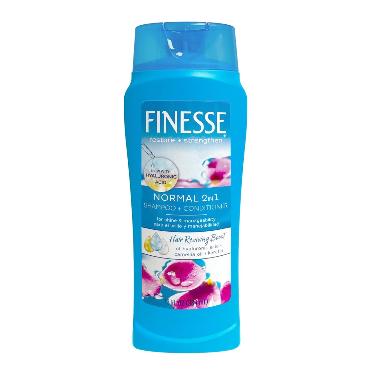 FINESSE Self Adjusting 2 in 1 Texture Enhancing Shampoo and Conditioner, 13 oz - görsel 1