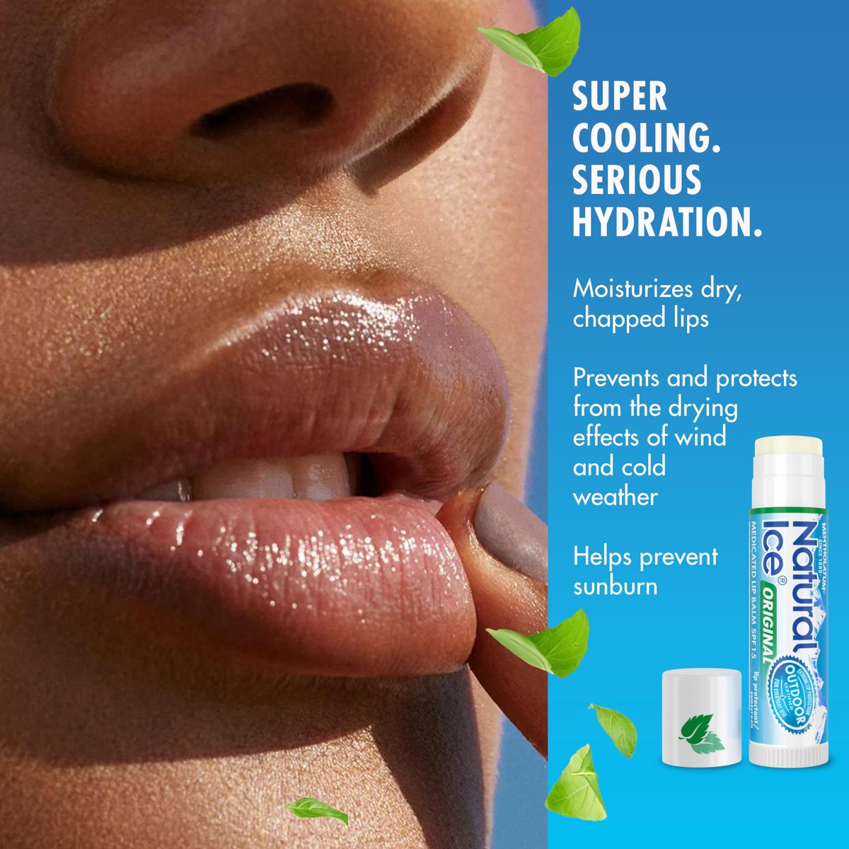 Natural Ice Original Medicated Lip Balm - Hydrating Lip Care for Dry, Chapped Lips, Moisturizing Formula with SPF 15 (Pack of 48) Avelisse