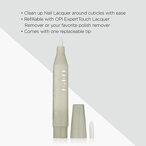 OPI Correct Clean Up Refillable Nail Polish Remover Corrector Pen - Gentle & Non-Drying Formula with Replacement Tip, 0.13 fl oz - görsel 5