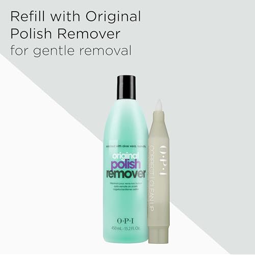 OPI Correct Clean Up Refillable Nail Polish Remover Corrector Pen - Gentle & Non-Drying Formula with Replacement Tip, 0.13 fl oz - görsel 13