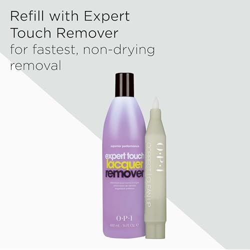 OPI Correct Clean Up Refillable Nail Polish Remover Corrector Pen - Gentle & Non-Drying Formula with Replacement Tip, 0.13 fl oz - görsel 11