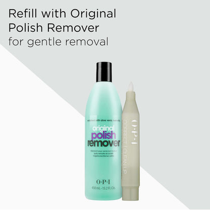 OPI Correct Clean Up Refillable Nail Polish Remover Corrector Pen - Gentle & Non-Drying Formula with Replacement Tip, 0.13 fl oz