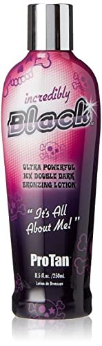 Pro Tan Incredibly Black Double Dark Bronzing Lotion - 8.5 oz for Deep, Dark Tanning Avelisse