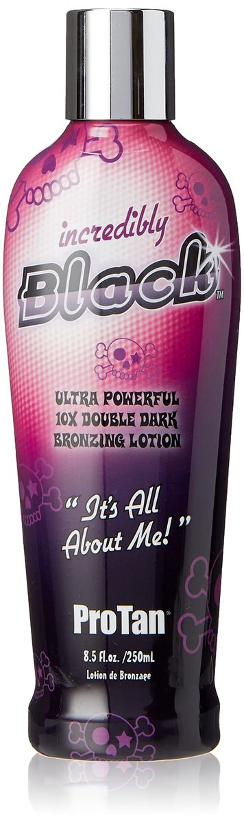 Pro Tan Incredibly Black Double Dark Bronzing Lotion - 8.5 oz for Deep, Dark Tanning Avelisse