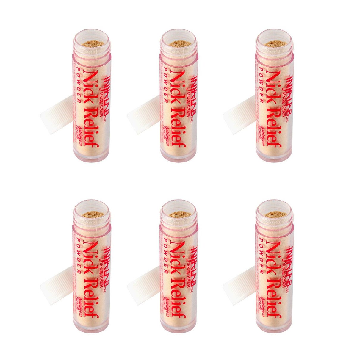 Infalab Nick Relief Styptic Powder - 6 Vials, Fast-Acting Nail & Skin Care for Minor Cuts Avelisse