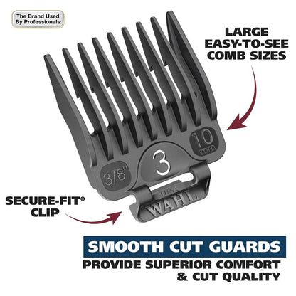Wahl Chrome Pro Corded Clipper Complete Haircutting Kit for Men - Powerful Hair Clipping, Beard Trimming & Grooming - 24 Piece Set, Silver Avelisse