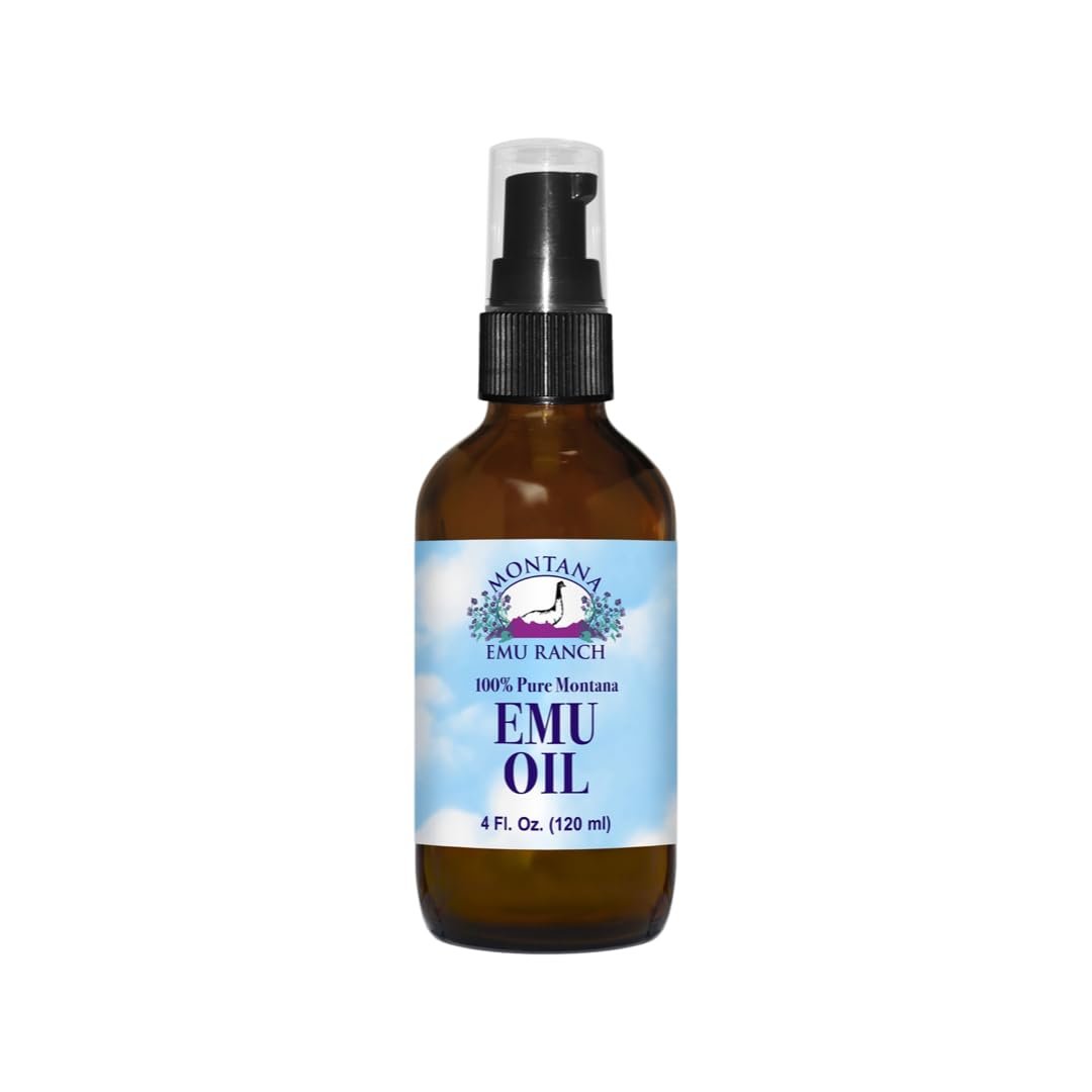 100% Pure Montana Emu Oil - 4 fl oz | Premium Moisturizer & Skin Care Oil Avelisse