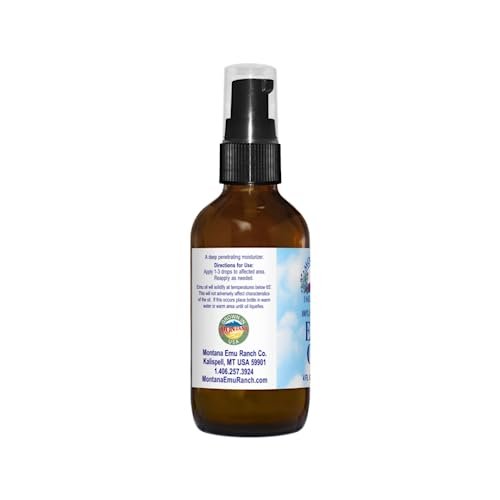 100% Pure Montana Emu Oil - 4 fl oz | Premium Moisturizer & Skin Care Oil Avelisse