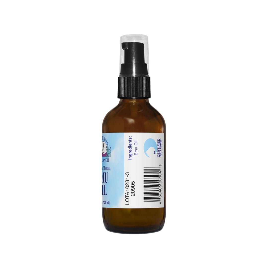 100% Pure Montana Emu Oil - 4 fl oz | Premium Moisturizer & Skin Care Oil Avelisse