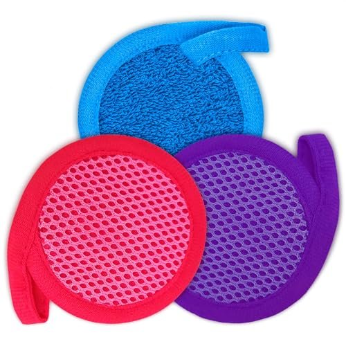 2 in 1 Face Scrub Pads - Washable Microfiber Exfoliating Face Cloth, Reusable Makeup Remover Pads for Eyes, Lips & Neck (3 Pack) - görsel 2
