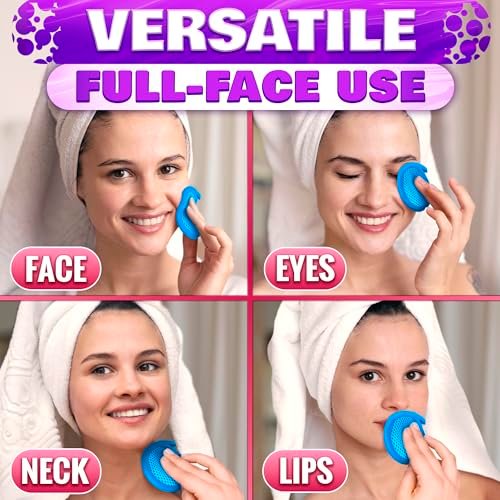 2 in 1 Face Scrub Pads - Washable Microfiber Exfoliating Face Cloth, Reusable Makeup Remover Pads for Eyes, Lips & Neck (3 Pack) - görsel 10