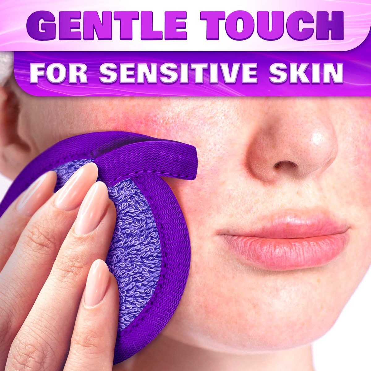 2 in 1 Face Scrub Pads - Washable Microfiber Exfoliating Face Cloth, Reusable Makeup Remover Pads for Eyes, Lips & Neck (3 Pack) - görsel 11