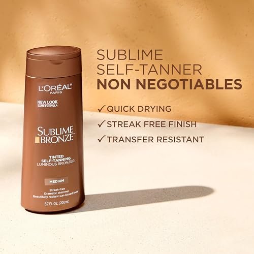 L'Oréal Paris Sublime Bronze Luminous Bronzer Self-Tanning Lotion, 6.7 oz. - görsel 14