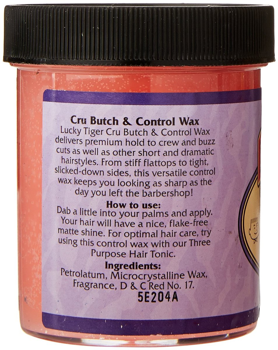 Lucky Tiger Cru-Butch Control Wax – Strong Hold, Matte Finish for Crew Cuts & Short Hair (3.5 oz) Avelisse