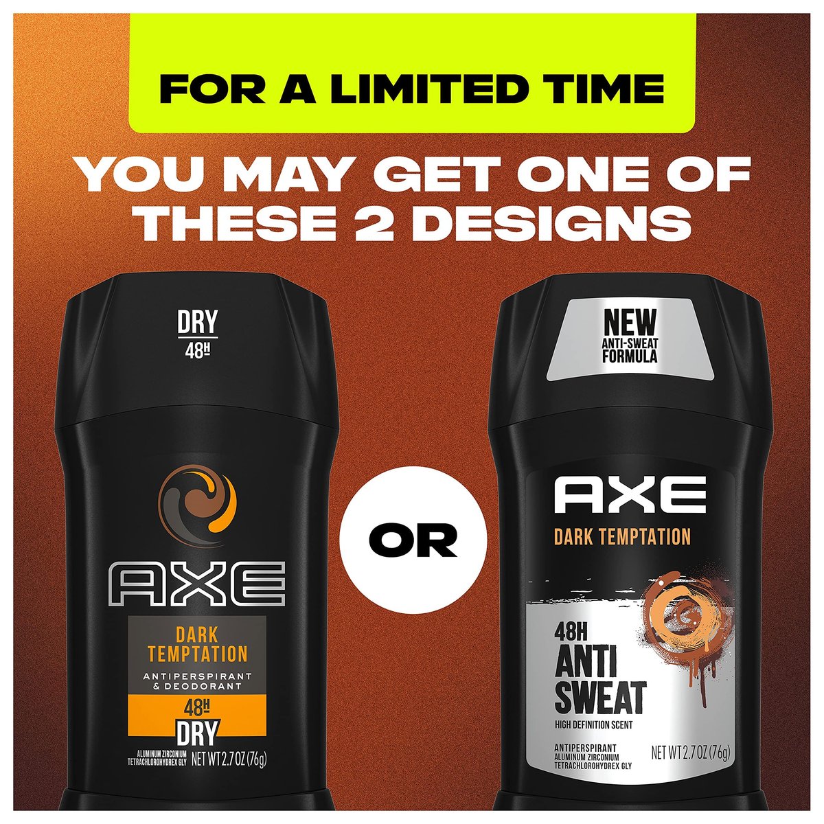 AXE Dark Temptation Antiperspirant Deodorant Stick for Men, 2.7 oz (Pack of 6) Avelisse