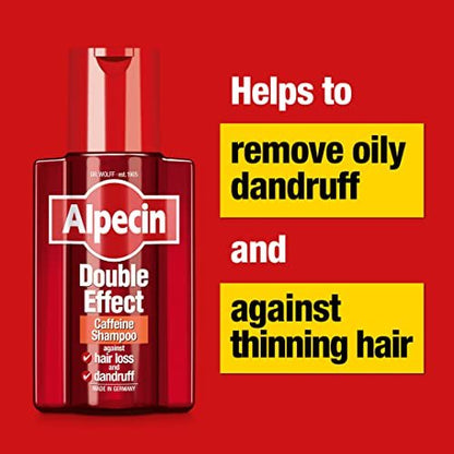Alpecin Double Effect Shampoo - Caffeine-Based Hair Growth Shampoo for Men, 200ml Avelisse