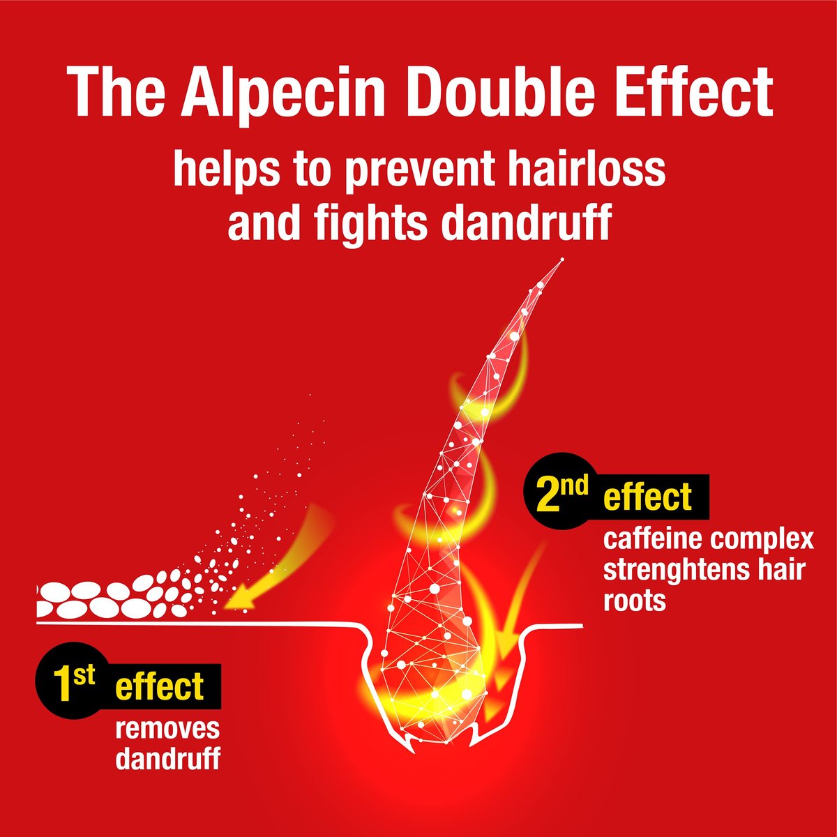Alpecin Double Effect Shampoo - Caffeine-Based Hair Growth Shampoo for Men, 200ml Avelisse
