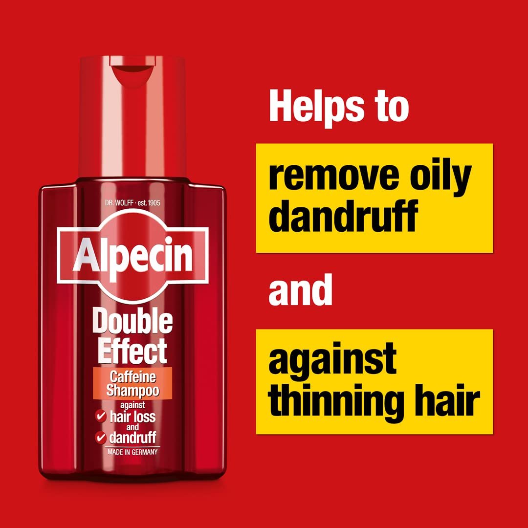Alpecin Double Effect Shampoo - Caffeine-Based Hair Growth Shampoo for Men, 200ml Avelisse
