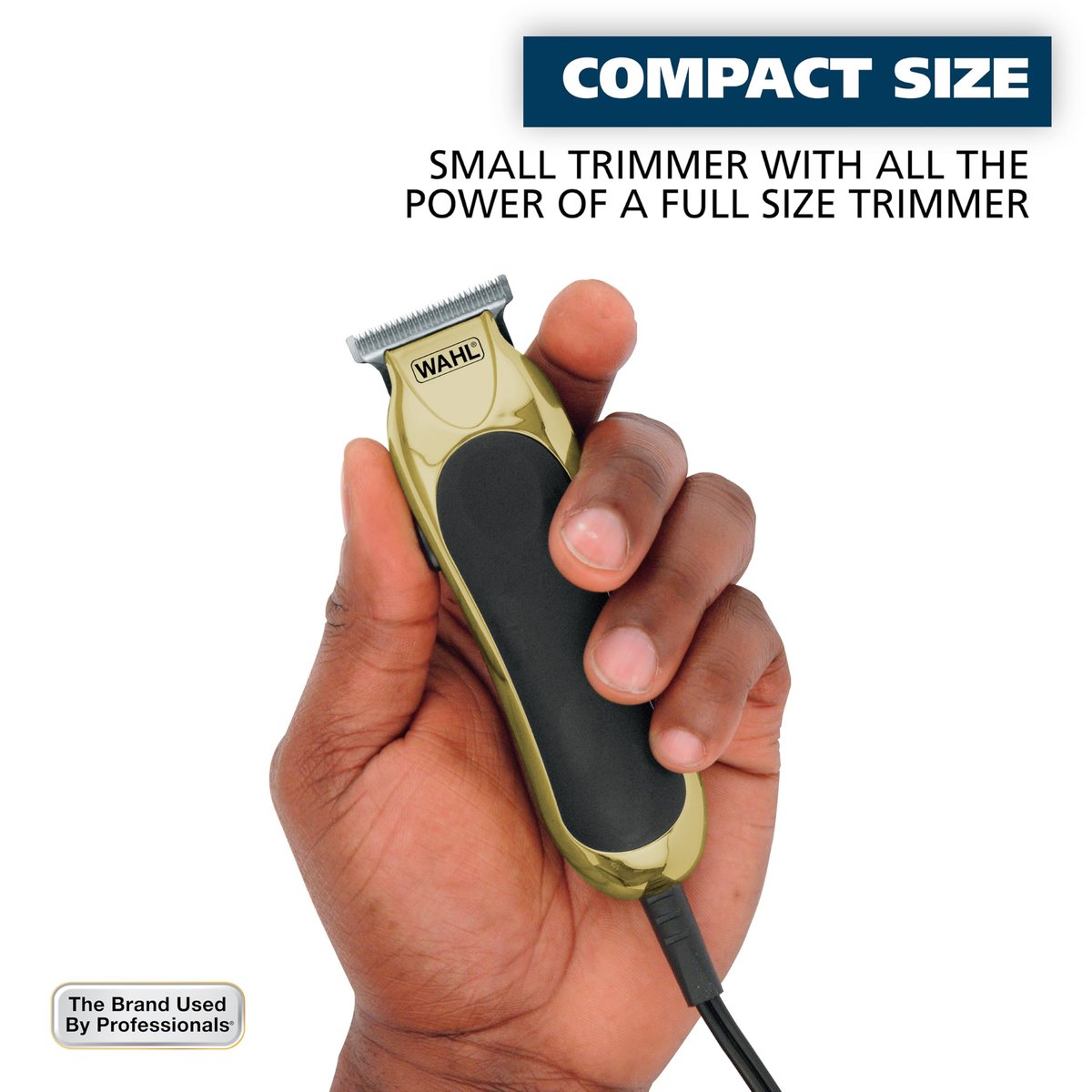Wahl T-Pro Corded Compact Men's Beard Trimmer with Diamond Finished T Blade - Bump Free Precision Outlining, Detailing & Trimming (Model 9307-300) Avelisse