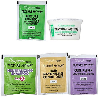 Africa's Best Organics My Way No-Lye Organic Conditioning Texturizing System (5 Piece Set) Avelisse