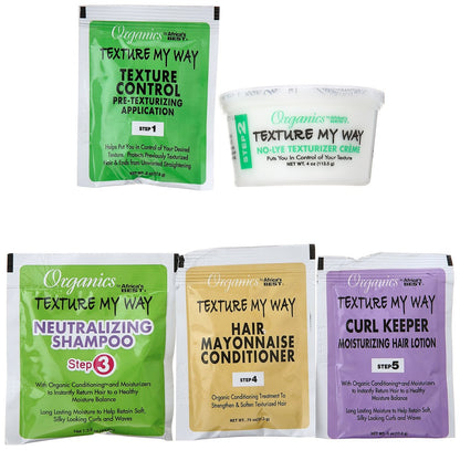 Africa's Best Organics My Way No-Lye Organic Conditioning Texturizing System (5 Piece Set) Avelisse